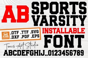 Varsity Lettering for Sports Graphics & Projects