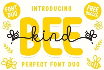Bee Kind Duo Font: Creative Typography Projects