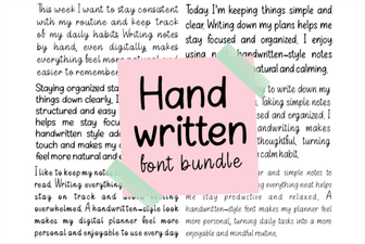 Unlock Your Creativity with Handwritten Font Bundles