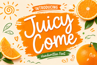 Juicy Come Font: a Creative Typeface for Bold Designs