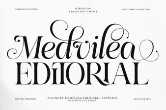 Medvilea Font for Editorial Design Projects
